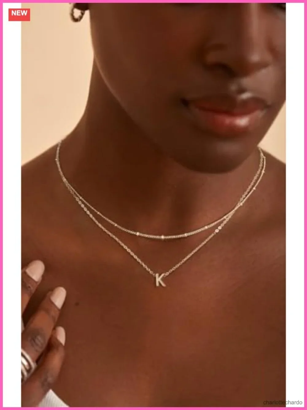 14k Gold Plated Initial Necklace Round Letter Pendant Dainty Monogram Jewelry